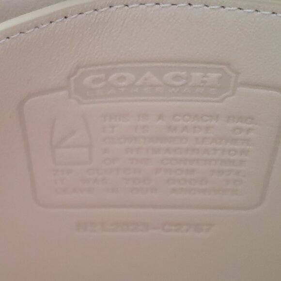 Coach Originals C2767 Quinn in Ivory NWT - Picture 8 of 8